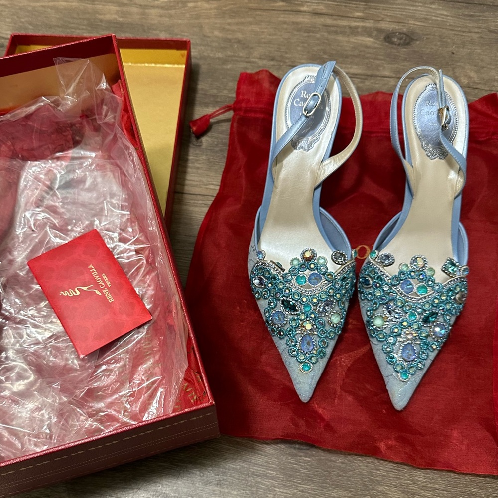 Rene Caovilla JEWEL SLINGBACKS IN LACE VENEZIANA